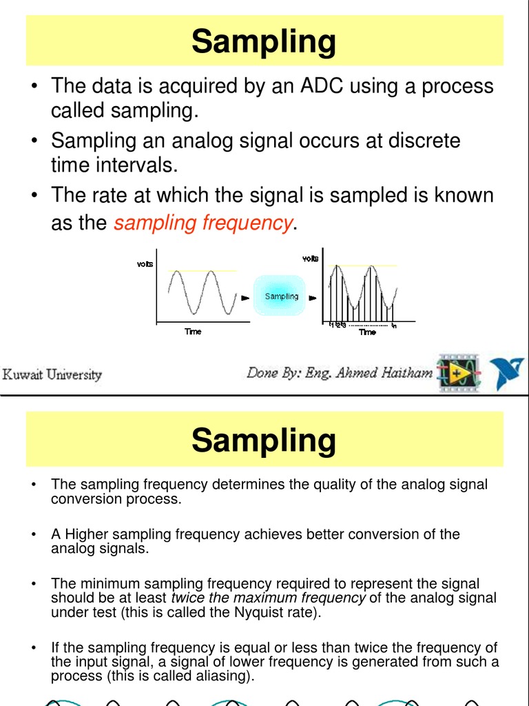 AC Signals & Sampling PDF Sampling (Signal Processing) Analog To
