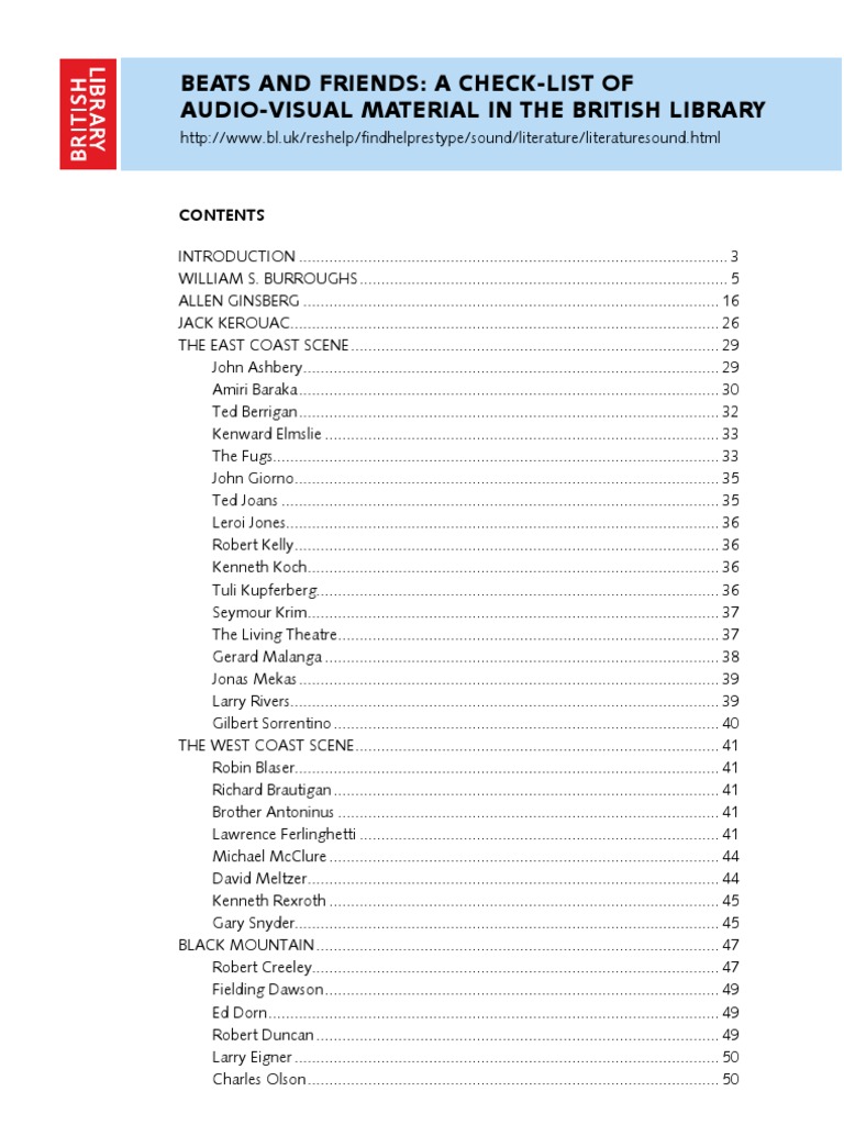 Beat | PDF | Beat Generation | Allen Ginsberg