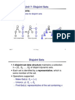 Unit 7: Disjoint Sets: Course Contents