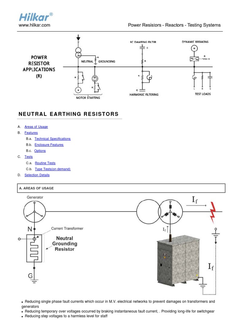 Neutral Grounding Resistors Resistor Transformer
