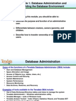 Module 1: Database Administration and Building The Database Environment