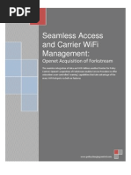 Seamless Access and Carrier WiFi Management, New Frontier For Policy Control