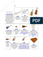 String, Woodwind, and Percussion Instruments Explained