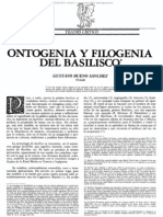 Ontogenia y Filogenia Del Basilisco - Gustavo Bueno