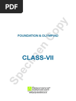 Class VII FOUNDATION & OLYMPIAD