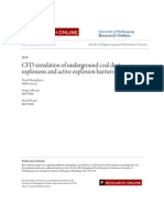 CFD Simulation of Underground Coal Dust Explosions and Active Exp