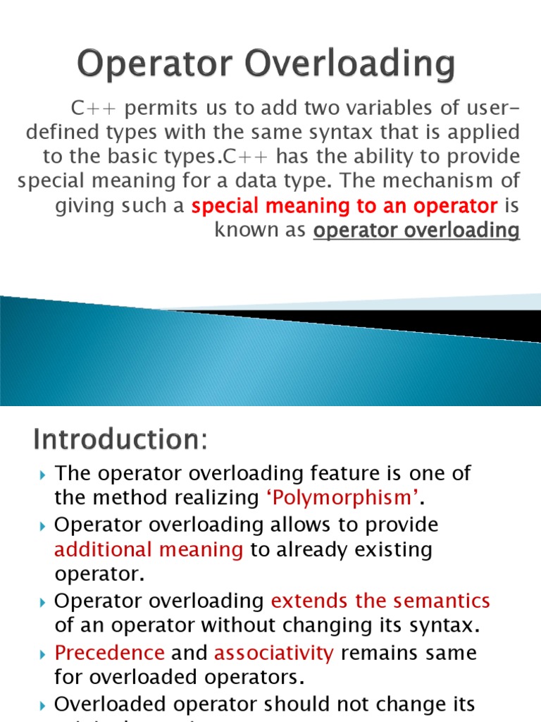 Operator Overloading in C++