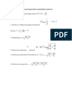 Formulas para Prova de Bioestatistica