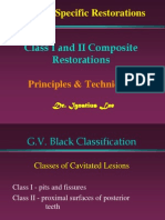 Lesion - Specific Restorations: Class I and II Composite Restorations