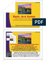 Java Basic Syntax 