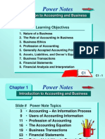 Power Notes: Introduction To Accounting and Business