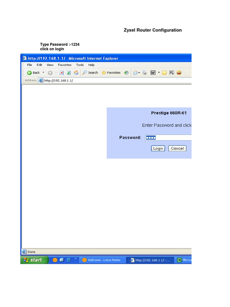 Zyxel Router Configuration | PDF