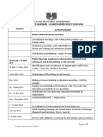 Malawi Elections 2014 - Electoral Calendar