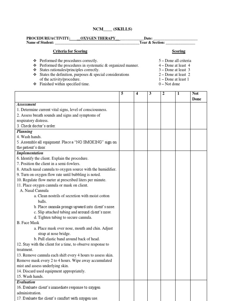 Oxygen and Steam Inhalation Procedures | PDF | Medicine | Clinical Medicine