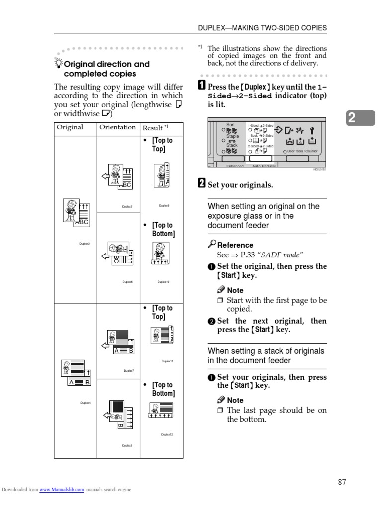 Duplex Copying Instructions Guide | PDF | Media Technology | Computing