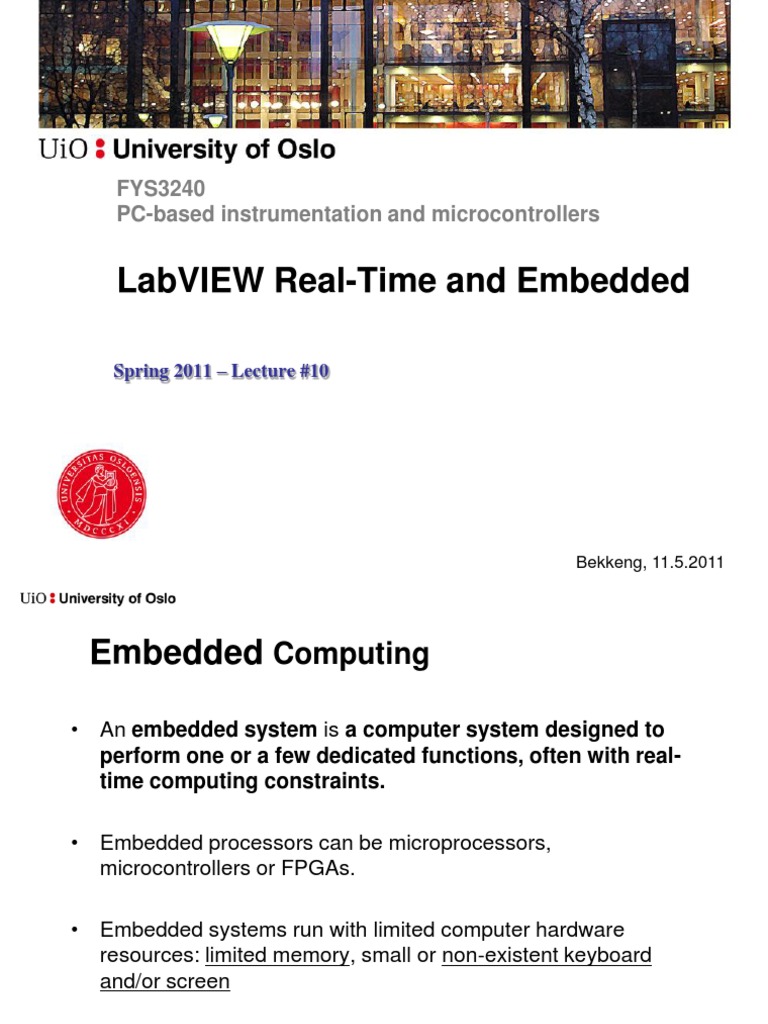 Lecture10 Real-Time and Embedded v2 | PDF | Embedded System | Real Time ...