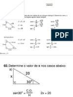 EXERCICIOS TRIGONOMETRIA