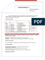 Raghavendra S S: Examin Ation Institution Board/University Ye Ar Result