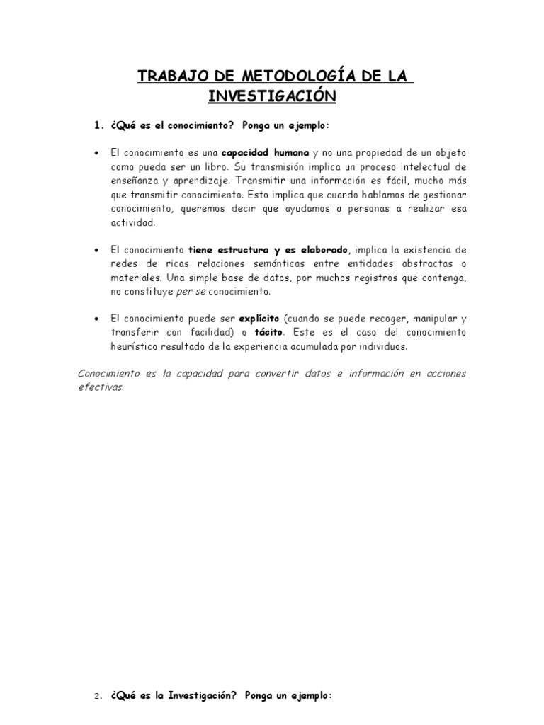 Trabajos de investigación ejemplos