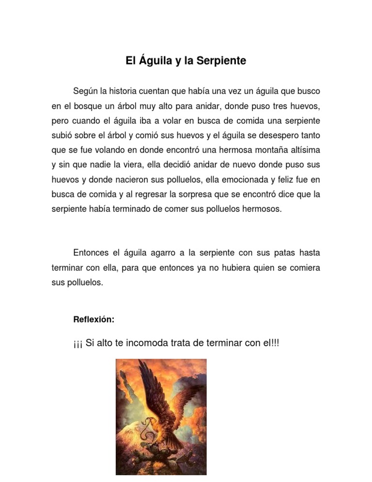 Cuento El Águila y La Serpiente | PDF
