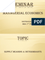 Seminar: Managerial Economics