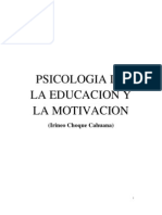 Psicologia de La Educacion y La Motivacion