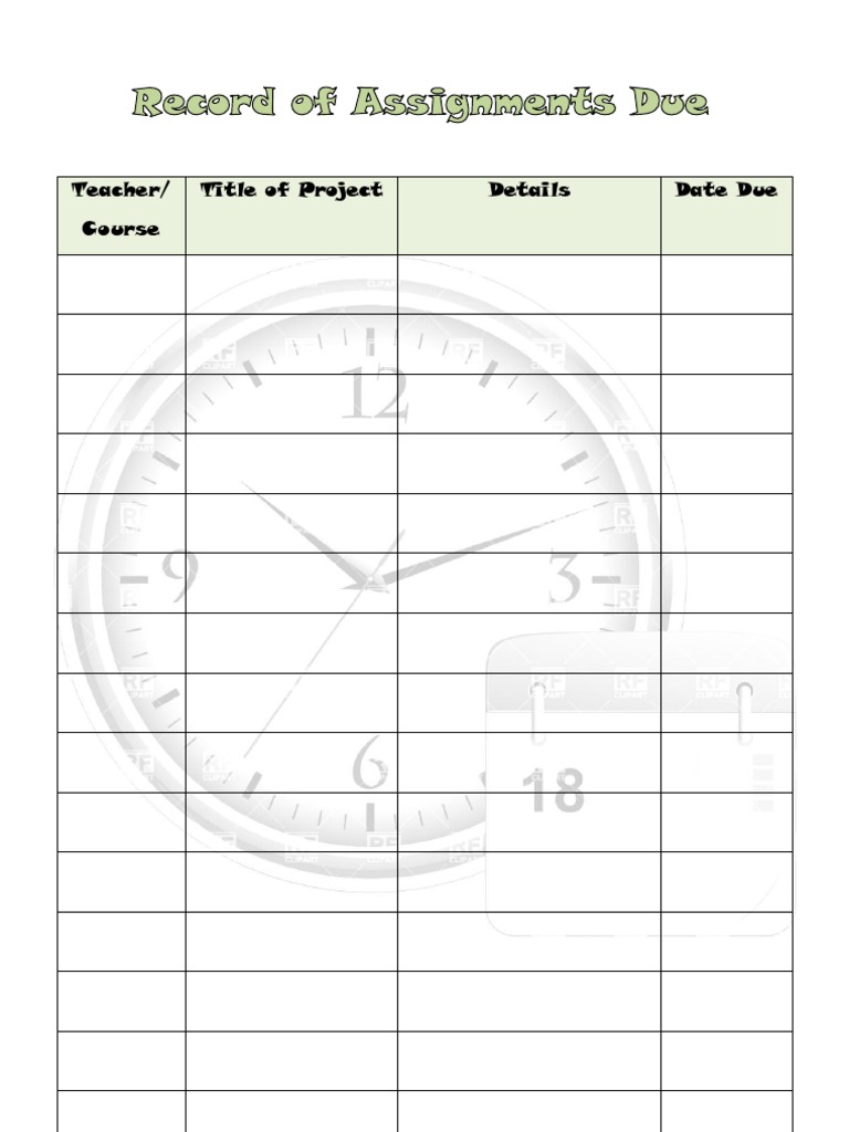 Assignment Record Overview | PDF