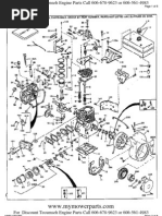 Tecumseh Engine Parts Manual HH60 105106F