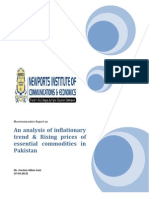 An Analysis of Inflationary Trend & Rising Prices of Essential Commodities in Pakistan