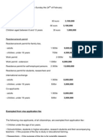 Exempted From Visa Application Fee