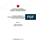 Programi Orientues - Italisht-1, 2012-2013
