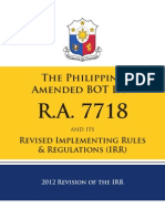 Bot Law 7718 Plus Irr PPP Project