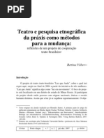 Teatreo e Pesquisa Etnografica Da Praxis Como Metodos Para a Mudanca