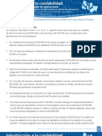 Elaboración de la Balanza de Comprobación Previa y la Elaboración de la Hoja de Trabajo.