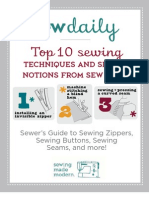 Top 10 sewing techniques and sewing notions.