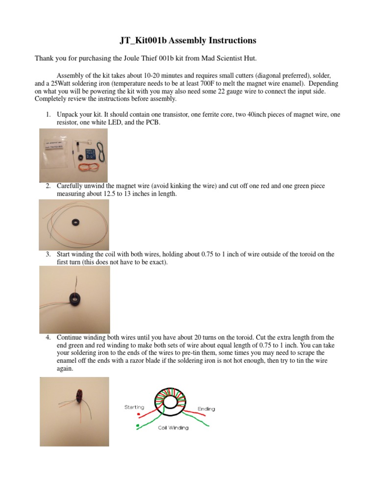 JT Kit001b Assembly Instructions | PDF