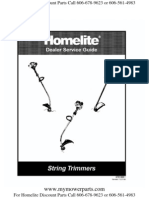 Homelite String Trimmer Repair Manual Covers 100 Different Models PDF