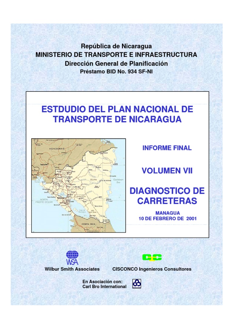 Estudio Del Plan Nacional de Transporte en Nicaragua - Diagnostico de ...