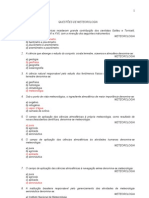 Questões Meteorologia Aeronáutica