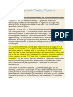 Head and Neck: Trigeminal Neuralgia Treated With Cyberknife Frameless Radiosurgery.