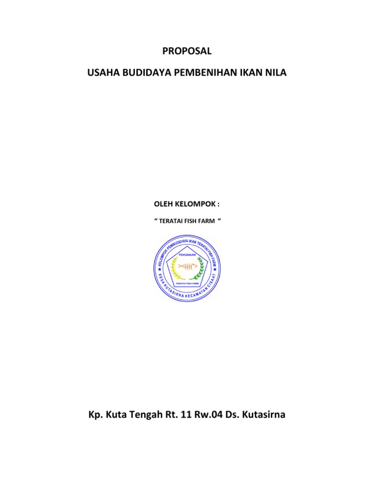 Proposal Usaha Budidaya Ikan Lele Sangkuiang
