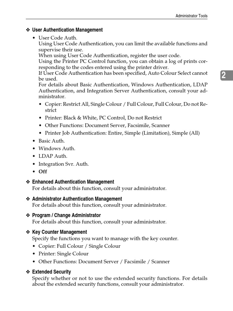 Administrator Tools for User Authentication | PDF | Password ...