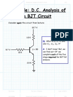 Example DC Analysis of A BJT Circuit