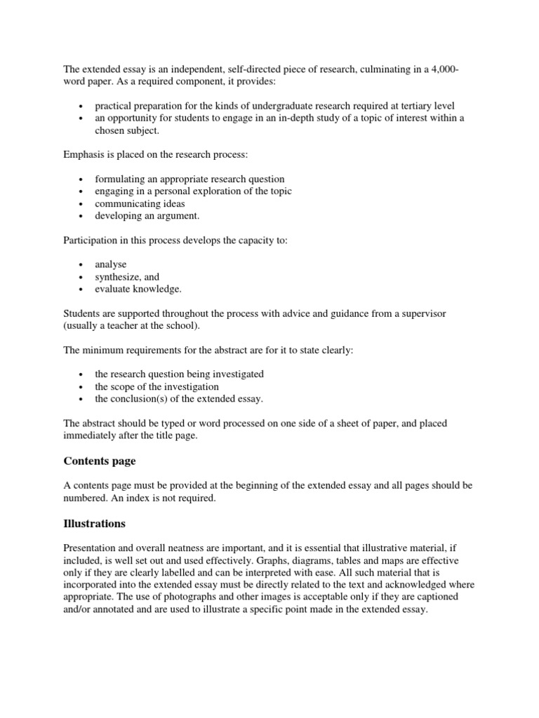 IB Geography Extended Essay Guideline PDF Citation Essays