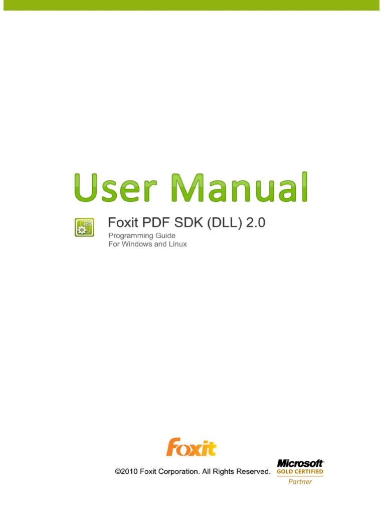 FoxitPDF SDK20 Guide | PDF | Library (Computing) | Pointer (Computer ...