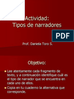 Actividad Tipos de Narradores