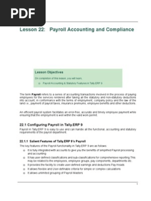 Tally Erp 9 0 Material Payroll Accounting Amp Compliance in Tally Erp 9 0