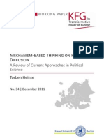 Mechanism-Based Thinking on Policy Diffusion. A Review of Current Approaches in Political Science