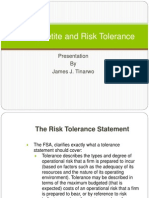 Risk Appetite and Risk Tolerance