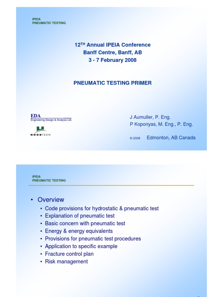 Pneumatic Testing Primer | PDF